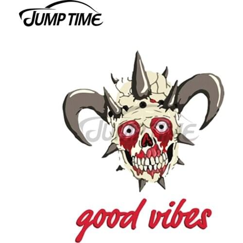 Jump Time 13 x 12cm For Facebones-GoodVibes Fine Decal DIY Anime Decals 3D Car Stickers Waterproof Custom Printing Decoration