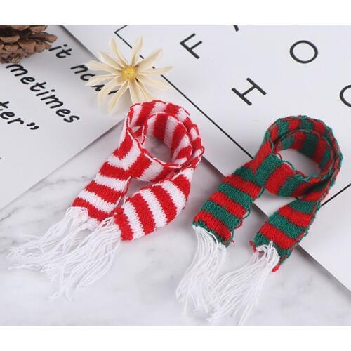 1/3pcs Children Baby Gift Toy 1:12 Dollhouse Miniature Christmas Scarf Christmas Decoration Christmas Hat Scarf Bib