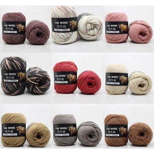 100g Artificial Yak Wool Thread Hand Knitted Crochet Medium Thick Worsted Yarn