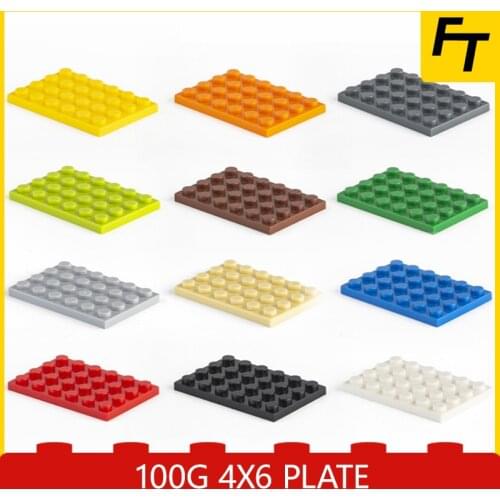 100g Small Particle 3032 4x6 Plate Brick Building Block Plate DIY Parts Buildmoc Compatible Assembly Particle Creative Gift Toys