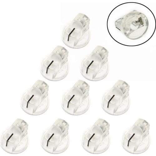 10x Clear Guitar AMP Effect Pedal Knobs Davies 1510 Style Pointer Knob 1/4" 6.4mm Shaft Potentiometer Knob for Pots Transparent