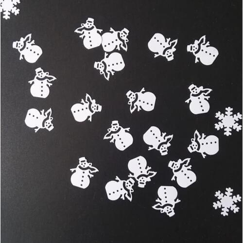1500pcs New Christmas Decorations For Home 2018 Scatters Sparkle Snowflake With Snowman CONFETTI New Year Party Supplies