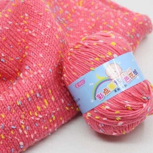 50g/PC Colored Milk Cotton Hand Knitting Yarn Woolen DIY Weave For Baby Clothes Children Blanket Crochet Thread Handmade