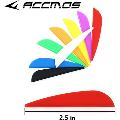 60pcs/lot DIY 2.5inches Plastic Fletch Vanes Rubber Arrow Van Archery Feathers for Arrow Archery Hunting Accessories