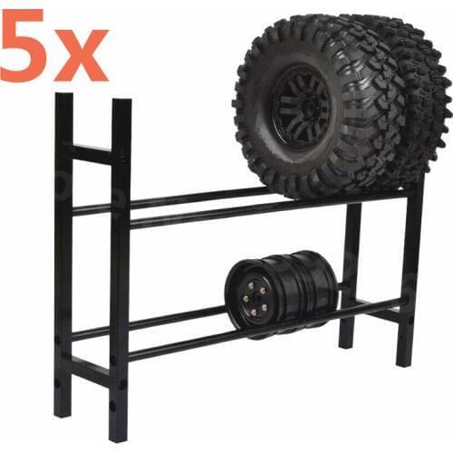 Aluminum RC Cars Tires Storage Rack Wheels Shelf For 1/10 Scale Remote Control Car Drift Models Buggy Crawler Trx4 Axial Tools