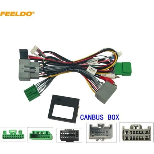 FEELDO Car Android 16PIN Power Wiring Harness Cable With Canbus For Volvo XC90 08-13 Car Audio Power Cable Connector #HQ6950