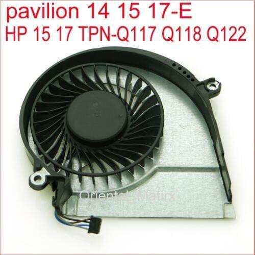 Free Shipping Brand NEW DC5V 0.40A 4Pin For HP 15 17 TPN-Q117 Q118 Q122 pavilion 14 15 17-E CPU Cooler Fan