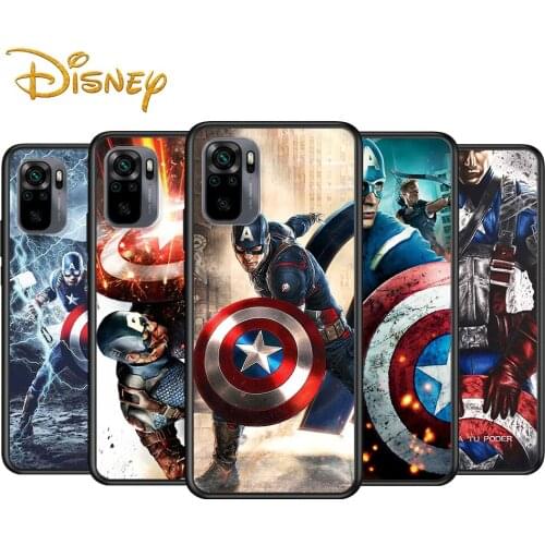 Captain America cool for Xiaomi Redmi Note 10 10S 9 9T 9S 9Pro Max 8T 8Pro 8 7 6 5 Pro 5A 4X 4 Soft Black Phone Case