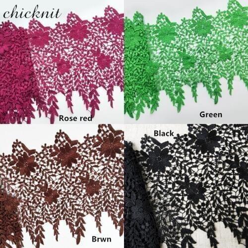 CHICKNIT Width 29cm fashion Multiple colors guipure Embroidered lace fabric Wedding Dress excipient Headscarf accessories JD1