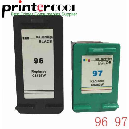 Einkshop 2pcs For hp 96 97 Ink Cartridge PhotoSmart 8100 8450 2610 2710 8750 For hp Deskjet 5740 6540 6840 9800 printer