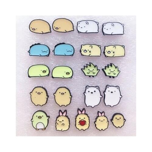 Sumikko Gurashi Fashion Anime Action Figures Cartoon Products Accessories Stud Earrings Girls Unisex Birthday Gifts
