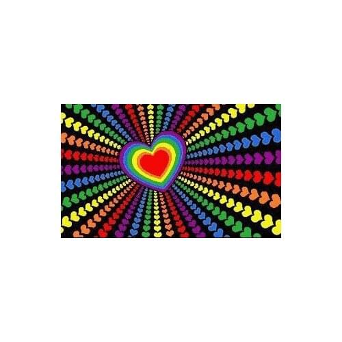 Flaglink 90*150 Rainbow Love Heart flag