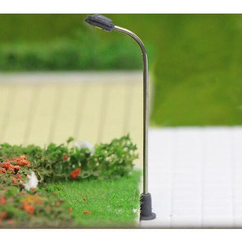 10 Model Railway Train Lamp Post Street Lights Z Scale LEDs Platform NEW LQS14 model train 1/200 railway modeling