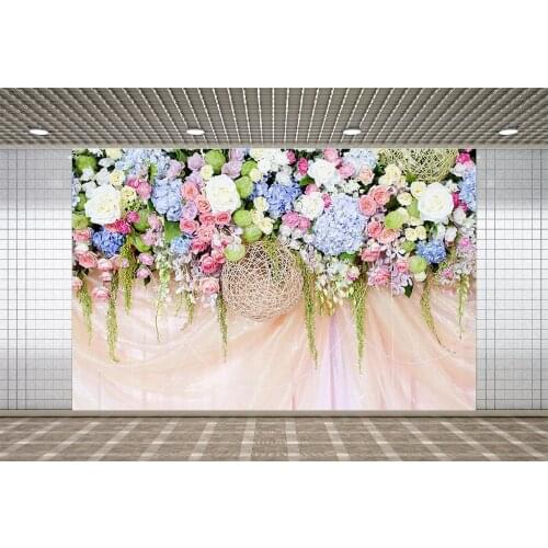 Lyavshi Simulation Flower Wall Photography Background Photocall Wedding Celebration Photo Studio Customize Photographic Backdrop