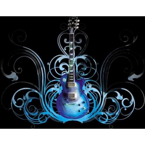 Guitar Music Giant Art print Silk poster Home Wall Decor