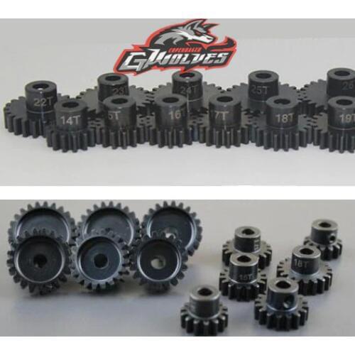 GWOLVES 1/10 1/8 M1 5mm hole 14T 17T 18T High quality hardened motor gear for 5mm shaft motor Buggy drift Monster truck Crawler