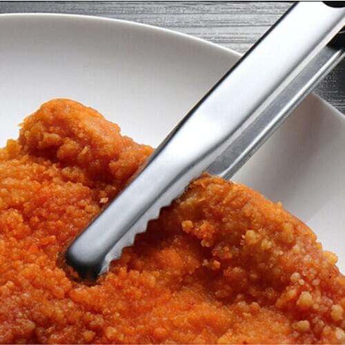 Quality Stainless Steel BBQ Tongs Barbecue Grill Food Clip Ice Tong Meat Salad Toast Bread Clamp Kitchen Accessories Tools