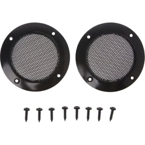 2PCS 2 Inch Black Car Speaker Grill Mesh Enclosure Net Protective Cover Speaker HX6A