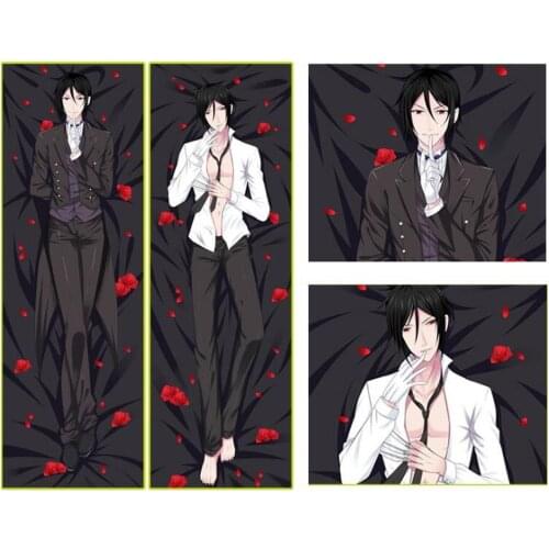Cool Japanese Anime Pillowcase Kuroshitsuji Sebastian Animation Peripheral Body Pillow Two-dimensional Pillow 50x150cm