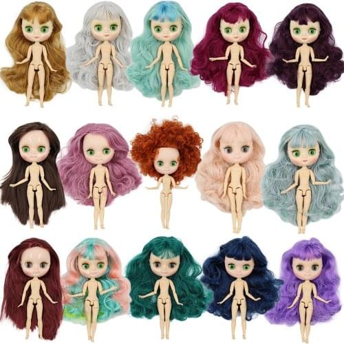 DBS bjd middie blyth doll nude 20cm 1/8 doll joint body matte face Suitable For DIY Custom makeup
