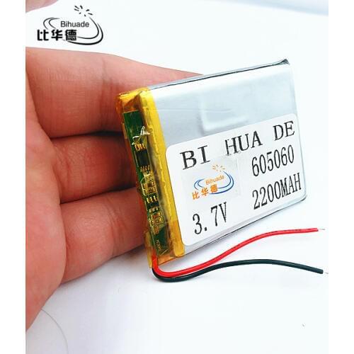 Li-po Size 605060 3.7V 2200mah Lithium polymer Battery With Protection Board For MP5 GPS Tablet PC Digital Products