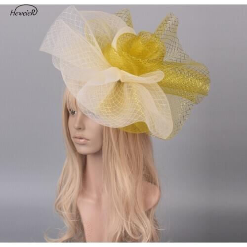 Fashion Mix-color Handmade Women Lady Large Fascinators Hat Hair Clip Cocktail Party Wedding Accessories Bridal Hairpieces