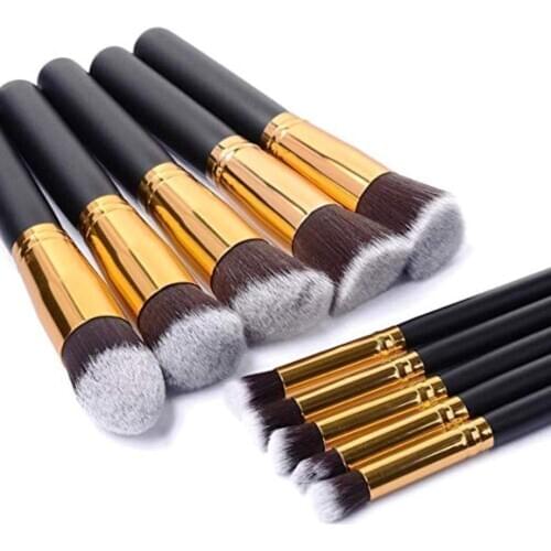 10 pcs Makeup Brush Set I Makeup Organizer I Makeup Brushes I Makeup Brush Set I Makeup Bag