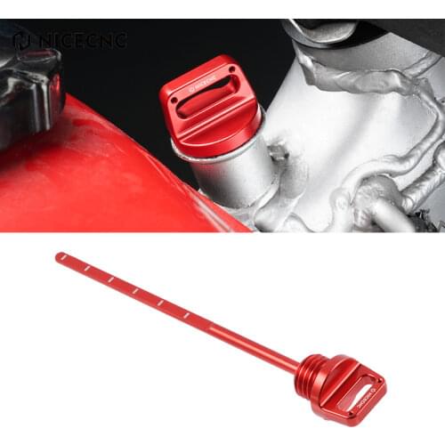 Motorcycle CNC Billet Oil Dipstick For Honda XR650L 1993-2021 XR600R 1983-2000 Fuel Depth Engine Oil Level Stick Red Aluminum