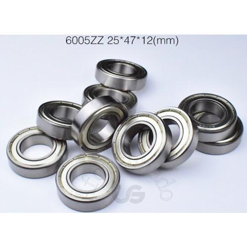 6005ZZ 25*47*12(mm) 6005 10PieceS bearing ABEC-5 metal sealing bearings chrome steel bearing 6005 6005Z 6005ZZ