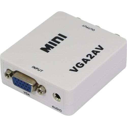 PC to TV converter VGA to AV RCA audio&video converter for PC laptop to TV with composite port