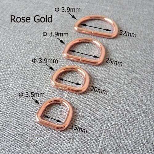 1 Pcs 15mm 20mm 25mm 32mm Strong Straps Metal Buckle D Dee Rings DIY Handbag Bag Pet Dog Collar Leash Harness Sewing Accessories