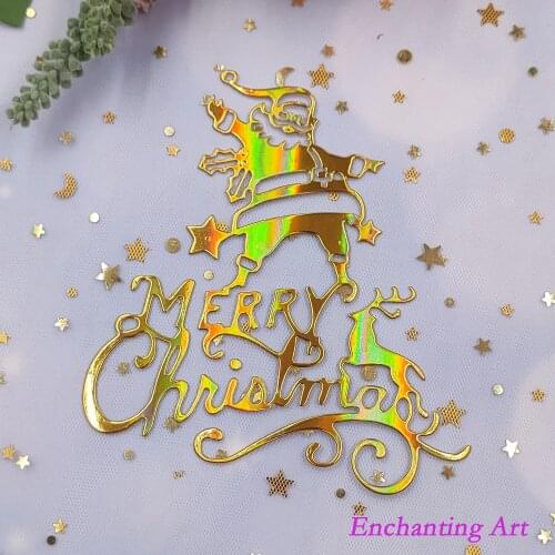 Merry Christmas, Santa Metal Cutting Dies 2021 Stencils for DIY Scrapbooking/Photo Album Decorative Embossing DIY Paper Cards