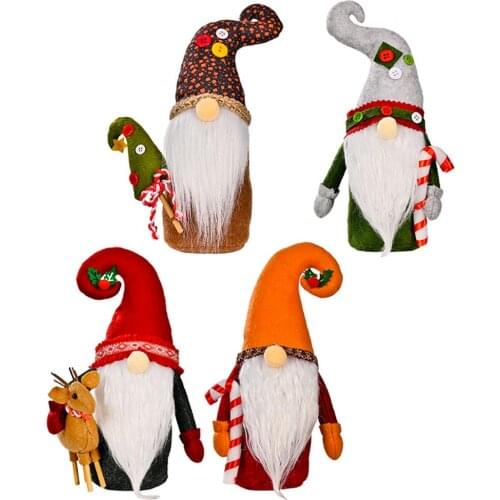 Nordic Gnome Faceless Santa Claus Extensible Figure Doll Toys For Halloween Home Ornaments Decoration Children Plush Toys