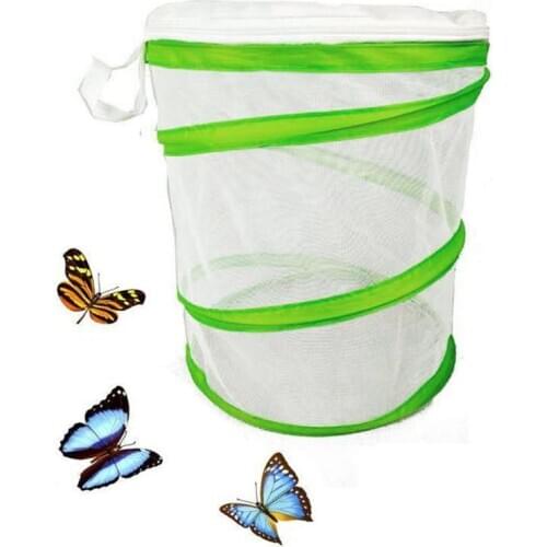 Folding Butterfly Habitat Cage Portable Insect Terrarium Outdoor Insect Breeding Viewer Breathable and Comfortable Home Pet