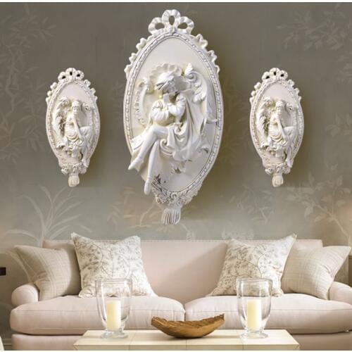 Modern Hanging Sculpture Murals Resin Ornaments Artwork Statue Home Corridor Wall Hanging Decoration Creative 3D Emulate Statue