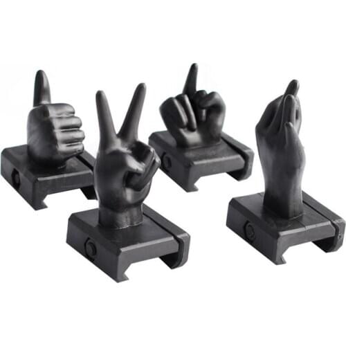 Tactical 4Pcs/Set Finger Sights Thumb Sight For 20mm Wide Rail Mount Base Hunting Scope Mount Decoration