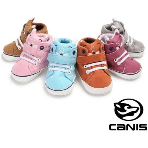 Baby Casual Shoes Newborn Baby Girls Boys Indoor Anti-slip Warm Cartoon Shoes Soft Slippers Size 0-18M
