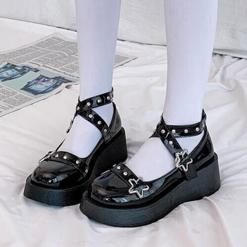 Japanese Jk Small Leather Shoes Female Students Korean Version of The Wild Retro British Style Thick-soled Basic Leather Shoes