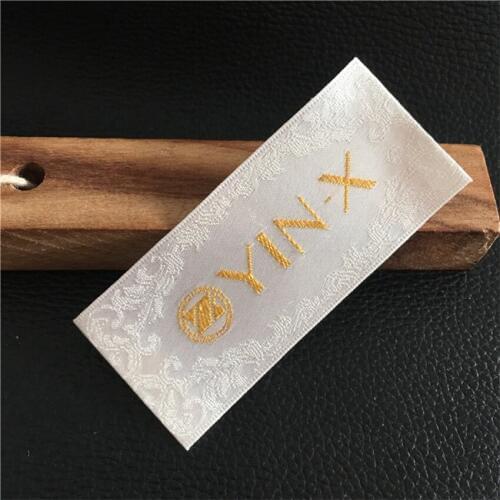 ZeQi customized garment tags clothes silk screen woven labels custom main label washable tags 1000pcs/lot