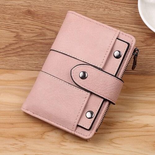 Women Girl Mini Matte Short Wallet Coin Purse Credit Card Holder Organizer Pocket Classic Solid Purses New Fashion Wallets