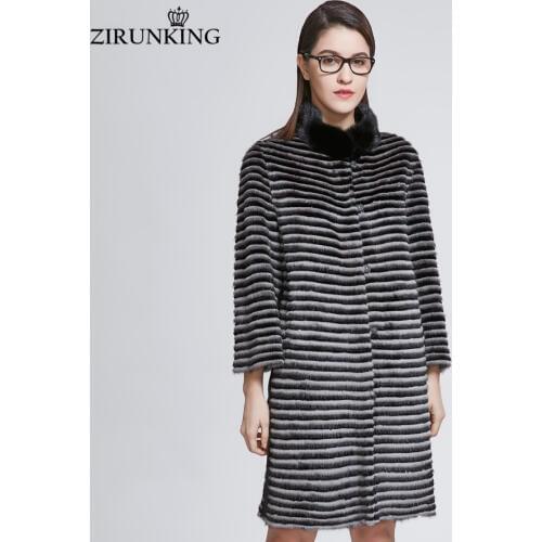 ZIRUNKING Large Fur Coats