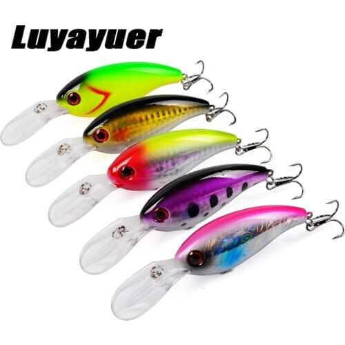 10cm Mini Fishing Bait With 3D Eyes Lure Fishing Tackle Minnow Fishing Lures Artificial Hard Bait 5Pcs