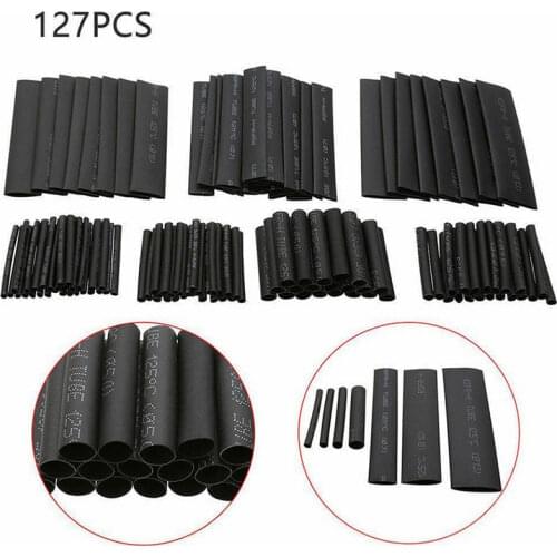 NEW 127pcs/set Car Electrical Cable Heat Shrink Tube Environmental Protection Flame-retardant Tubing Wrap Sleeve Assorted Kit