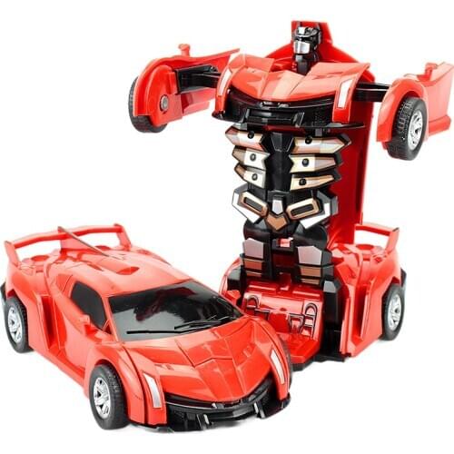 Deformation Action Crash Inertial Transformation Car Automatic Transform 2 In 1 Robot Christmas Toys Cars for Boys Children S033