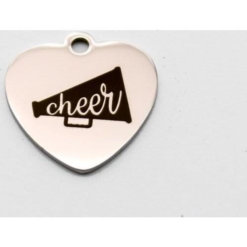 20pcs Cheer Charms Stainless Steel Pendant Cheerleader Charm DIY Handmade Accessories