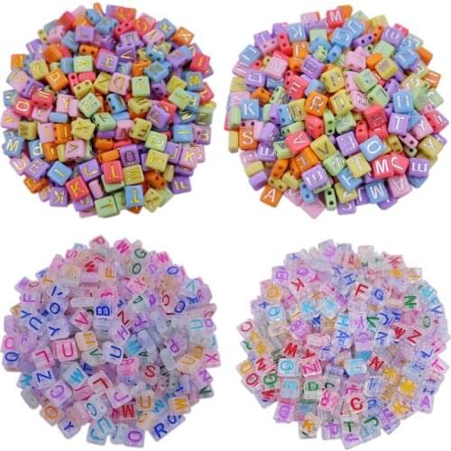 40Pcs 9*8mm Square Loose Beads DIY For Jewelry Making Pendant Necklace Bracelet