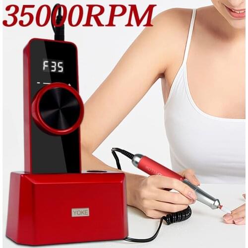 35000 RPM Rechargeable Nail Drill Machine Nail File With Wireless Charging Nails Drill For Manicure Equipment Nail Art Tools