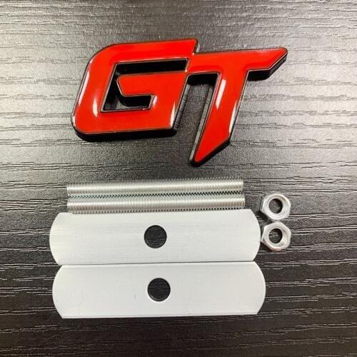 Car Styling 3D Metal GT Emblem Car Front Grille Badge Decal Stickers Accessories For Ford KIA Honda Auto Accessories