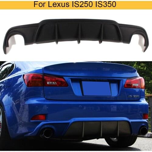 Car Rear Bumper Diffuser Bumper Lip For Lexus IS250 IS300 IS350 2006 - 2011 PU Black