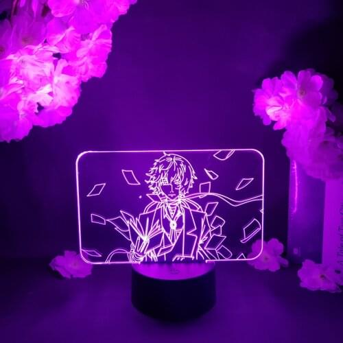 DAZAIS Reign LED Anime Lamp BUNGO STRAY DOGS Figurine Sensor Lights Otaku Bedroom Night Lighting Art Decor